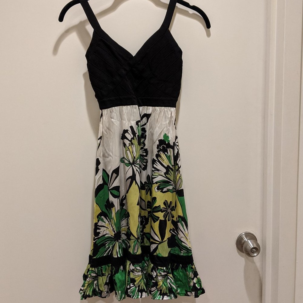Bebe Floral Dress with Empire Waist